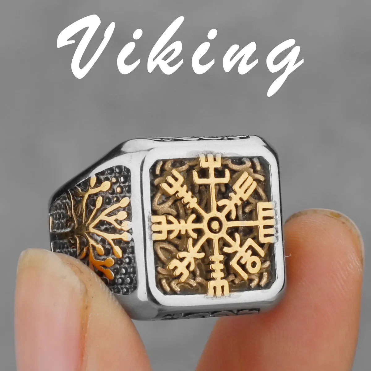Nordic Viking Stainless Steel Rings - Odin's Shore