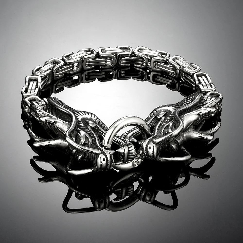 Dragon Fafnir Stainless Steel Bracelet - Odin's Shore