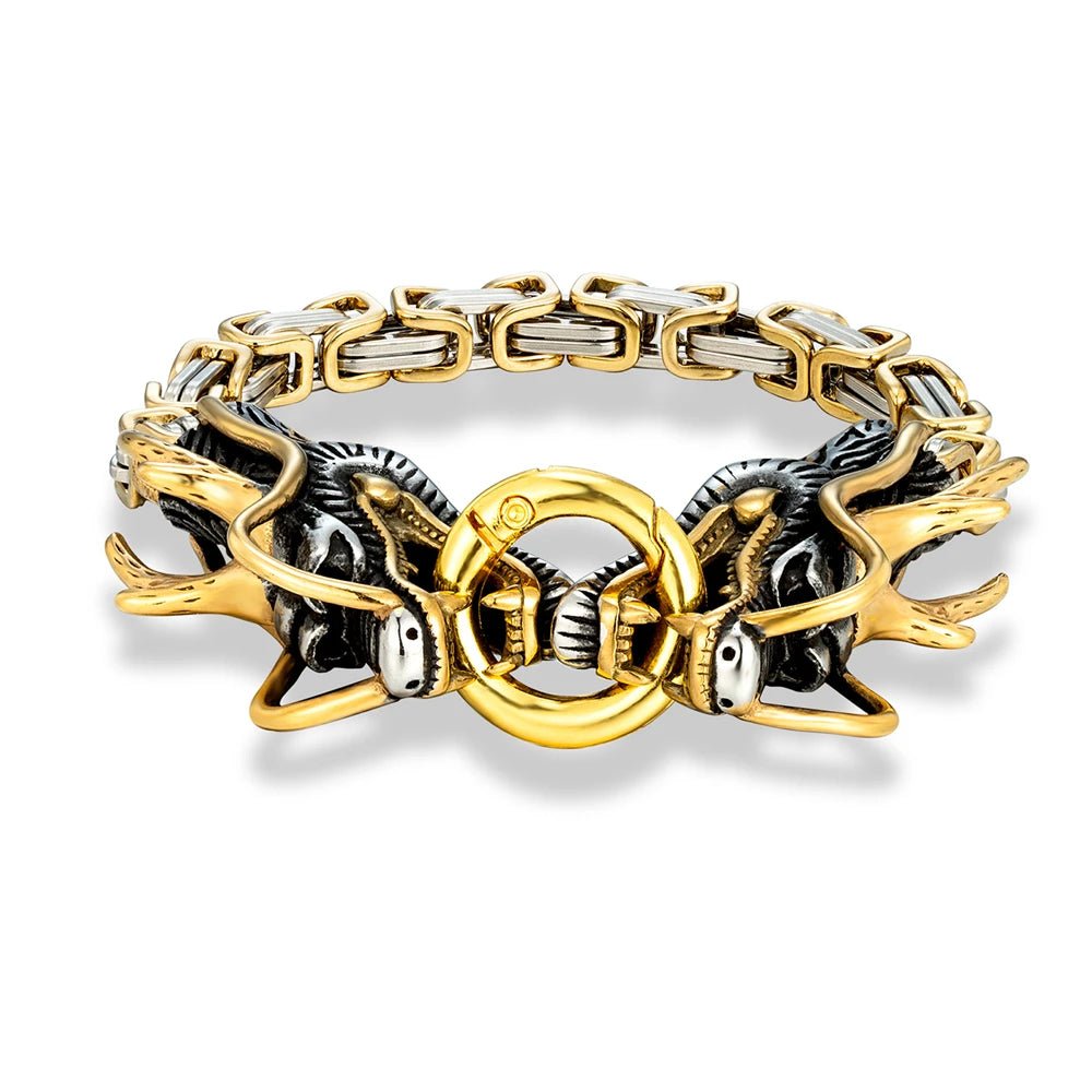 Dragon Fafnir Stainless Steel Bracelet - Odin's Shore