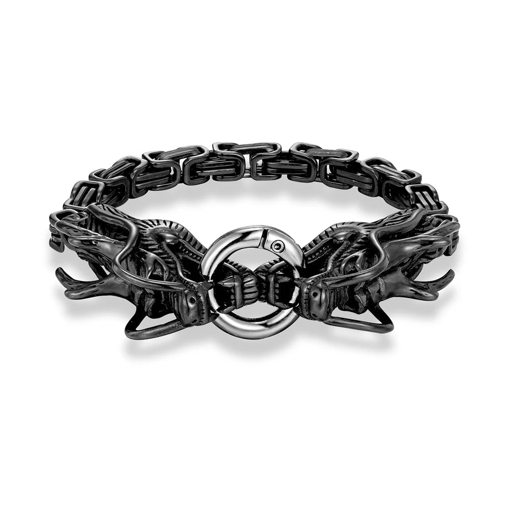Dragon Fafnir Stainless Steel Bracelet - Odin's Shore