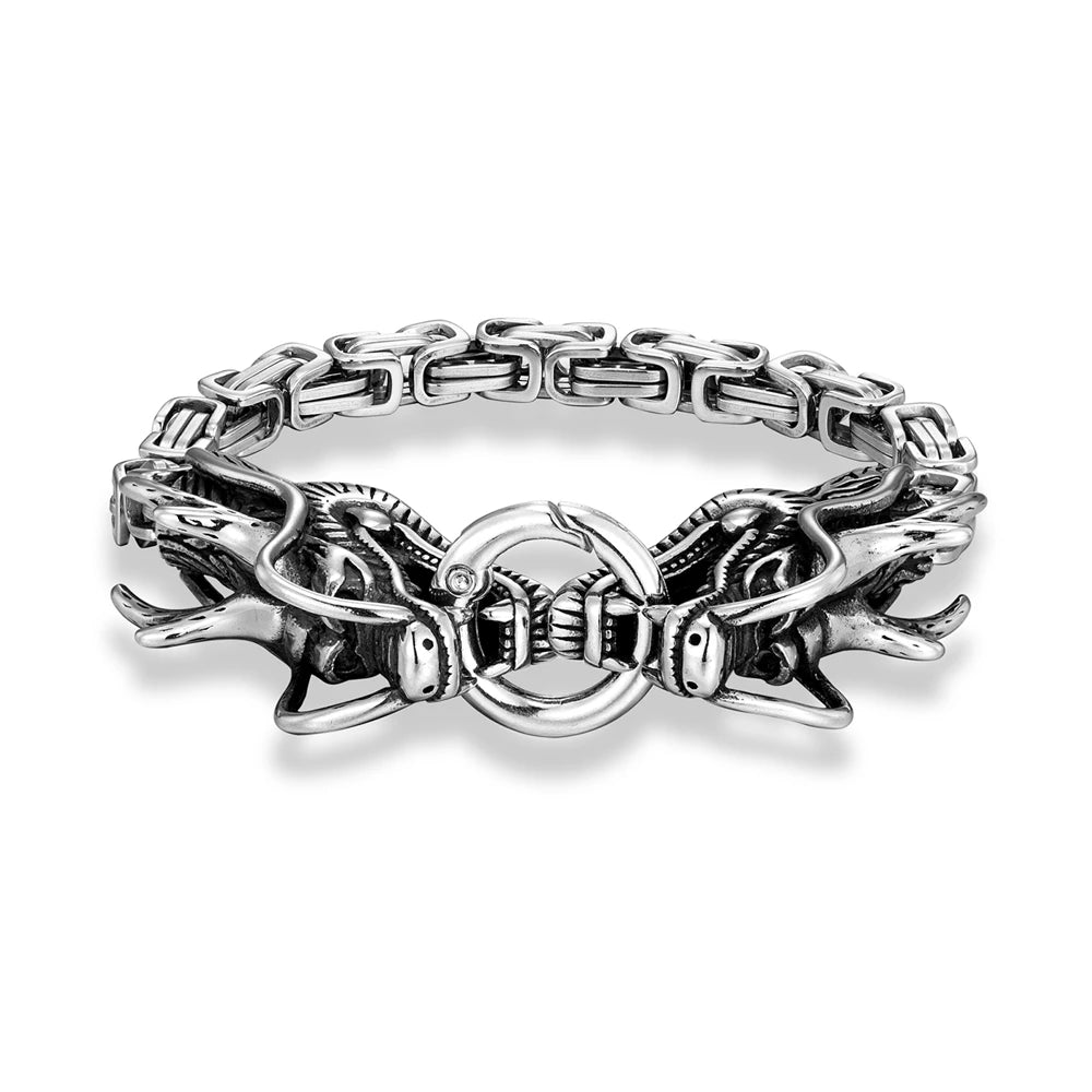 Dragon Fafnir Stainless Steel Bracelet - Odin's Shore
