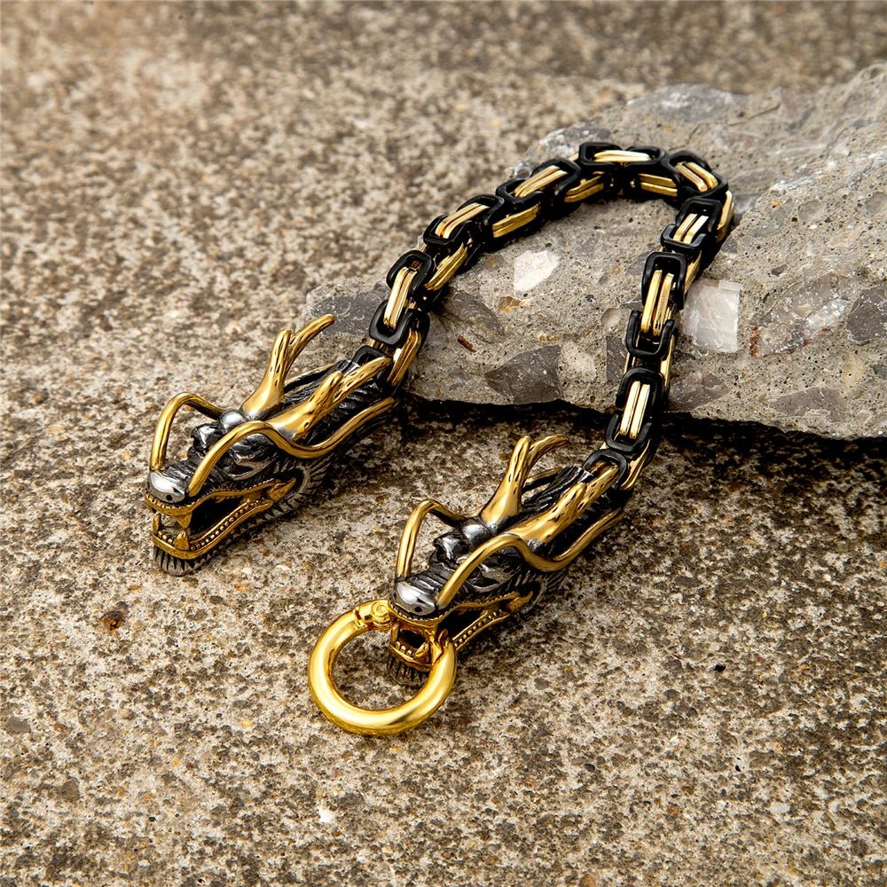 Dragon Fafnir Stainless Steel Bracelet - Odin's Shore