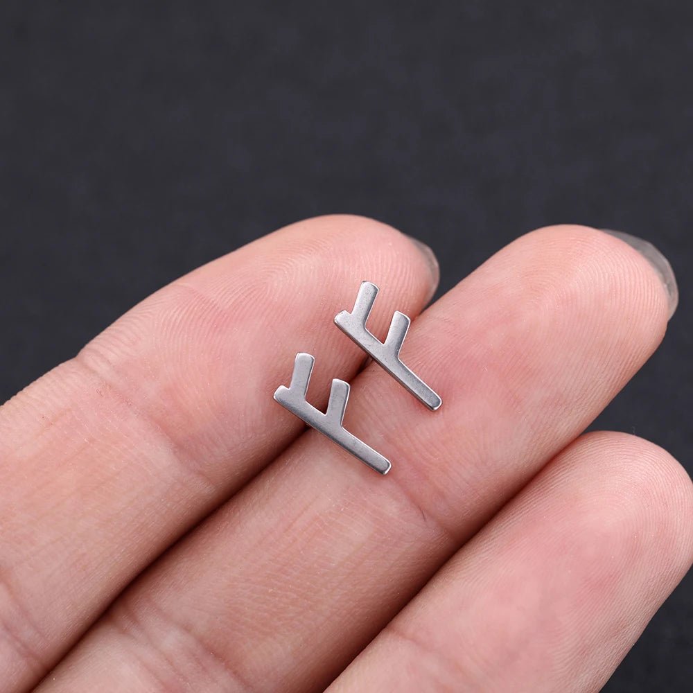 Nordic Runes Letter Earrings - Odin's Shore