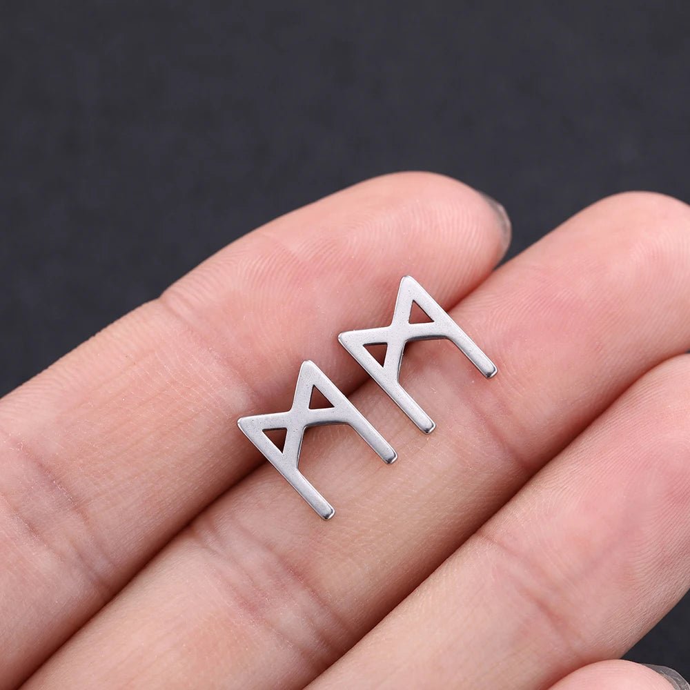 Nordic Runes Letter Earrings - Odin's Shore