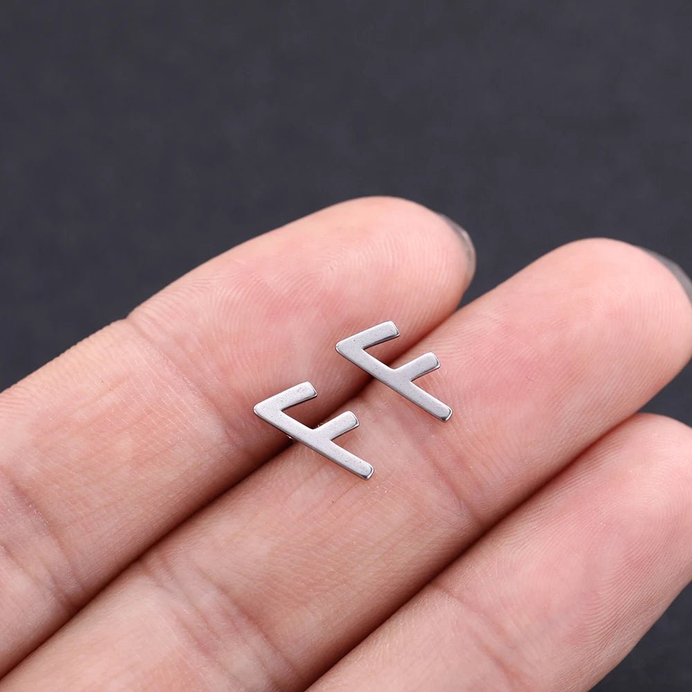 Nordic Runes Letter Earrings - Odin's Shore