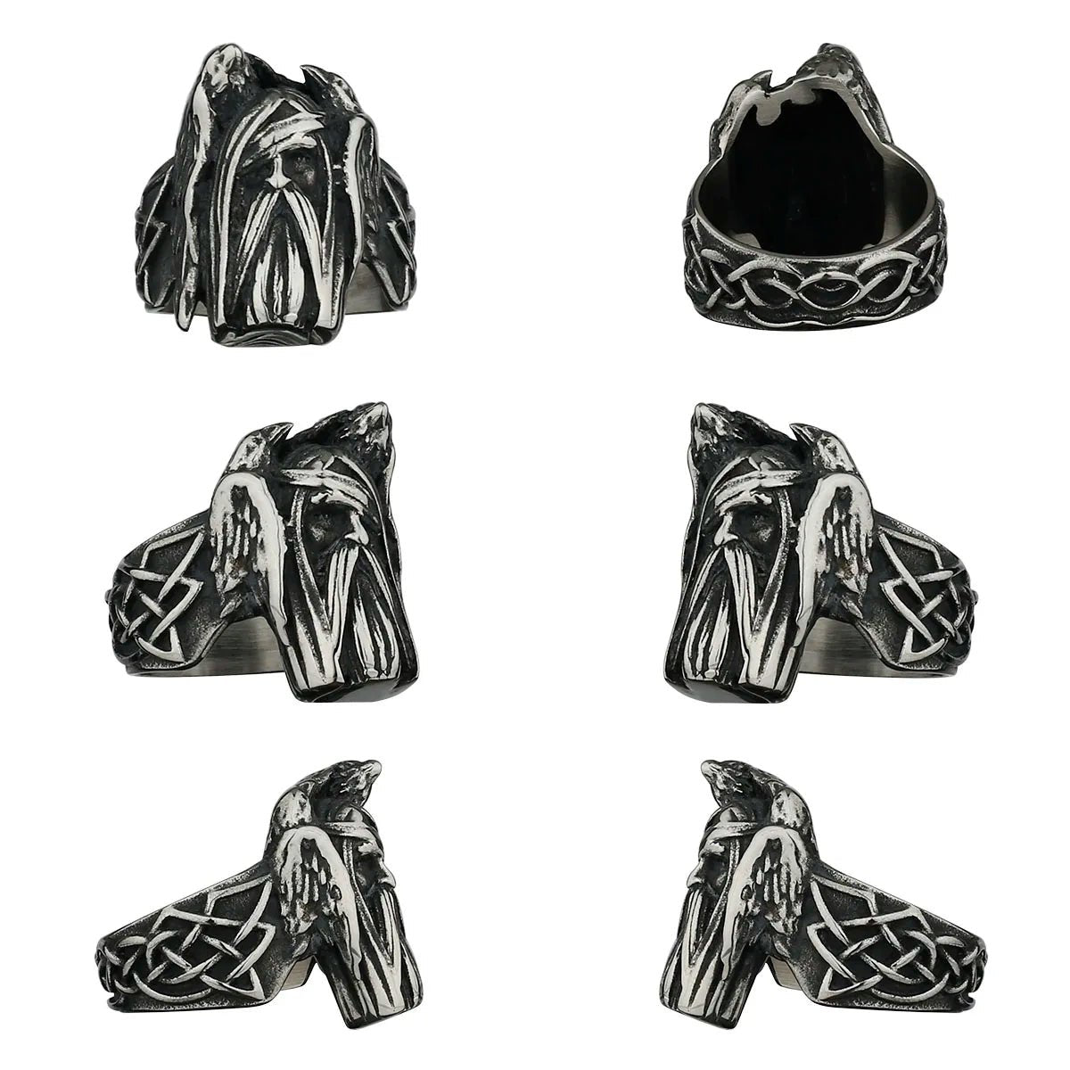 Nordic Viking Stainless Steel Rings - Odin's Shore