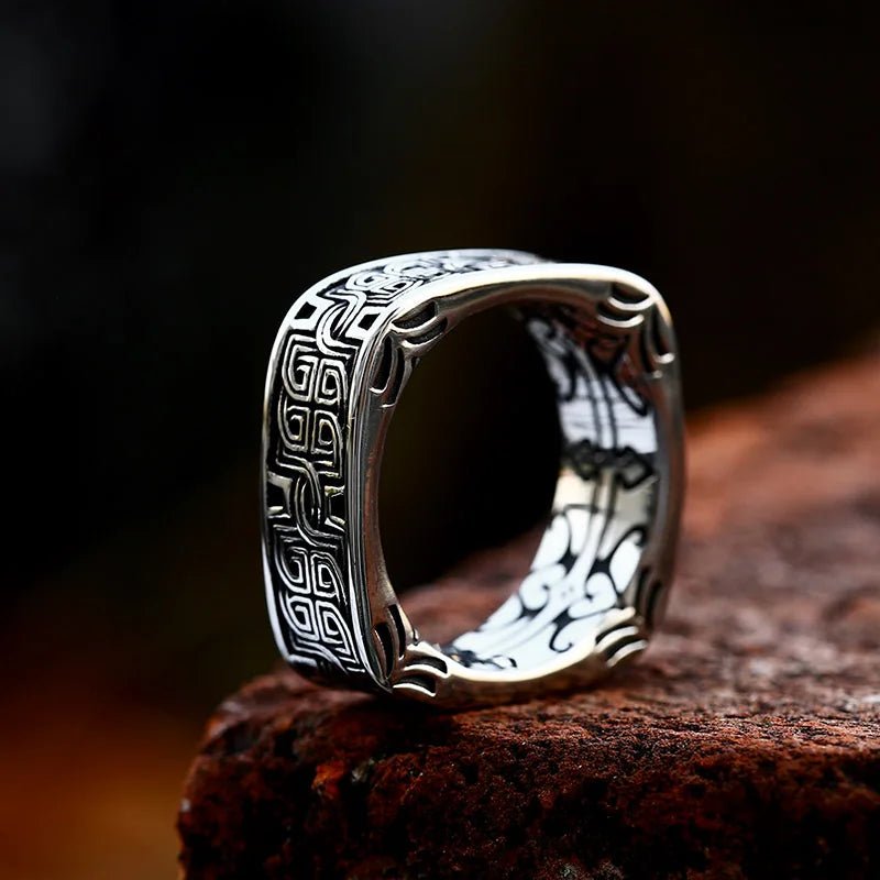 Special Design Square Shape Celtic Ring - Odin's Shore