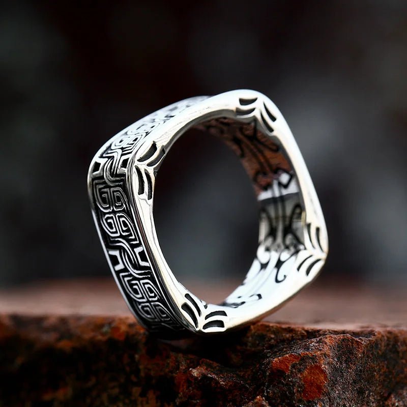 Special Design Square Shape Celtic Ring - Odin's Shore
