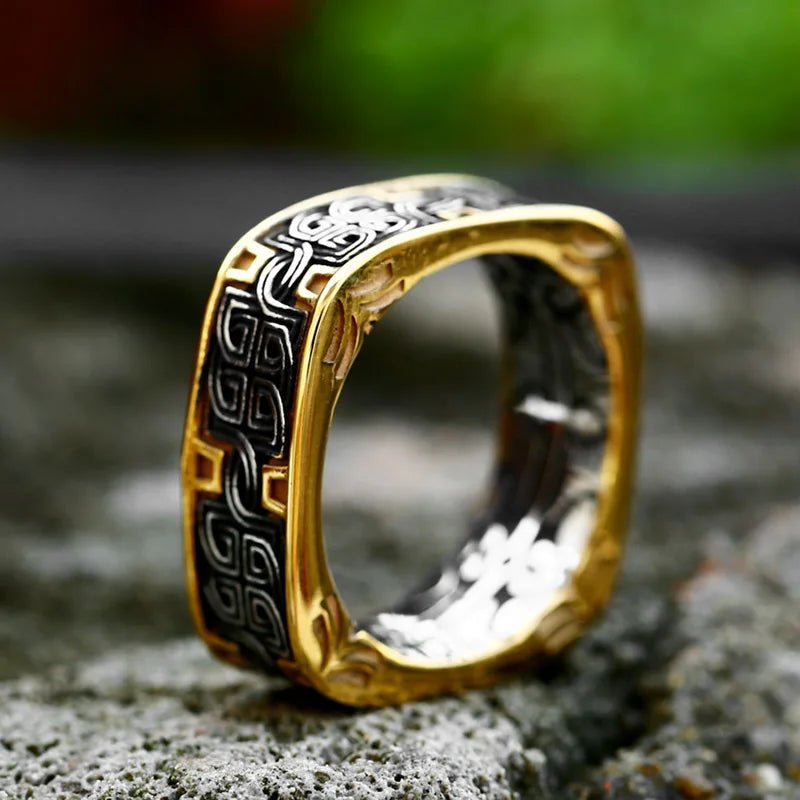 Special Design Square Shape Celtic Ring - Odin's Shore