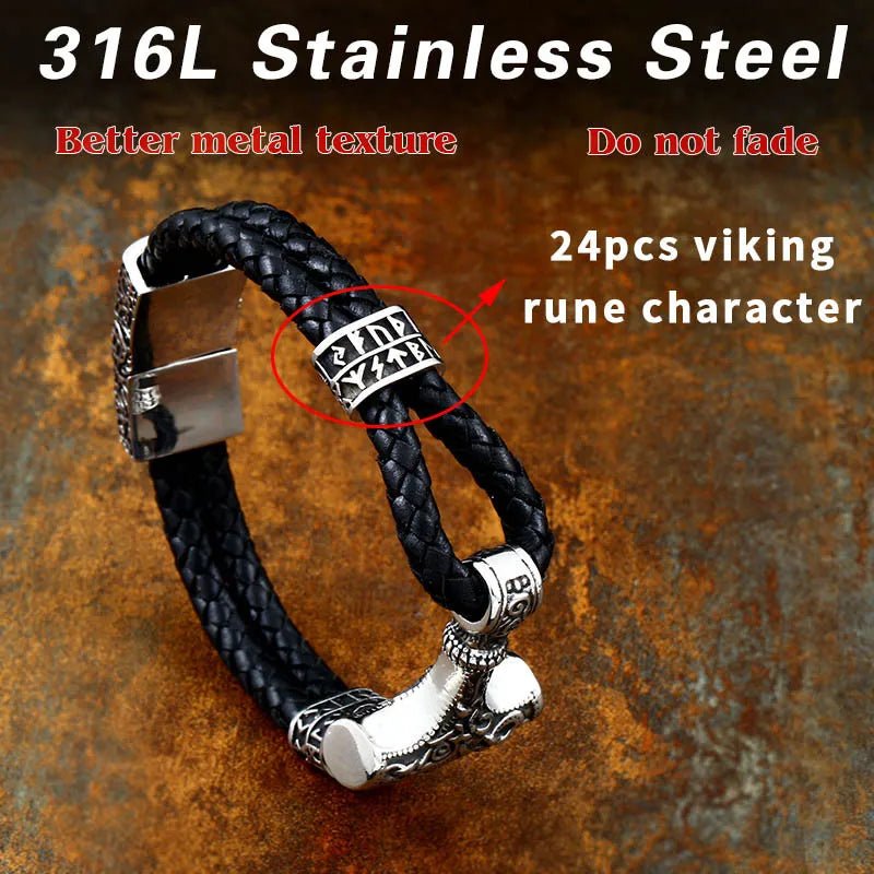 Thor's Hammer Mjolnir Bracelet - Odin's Shore