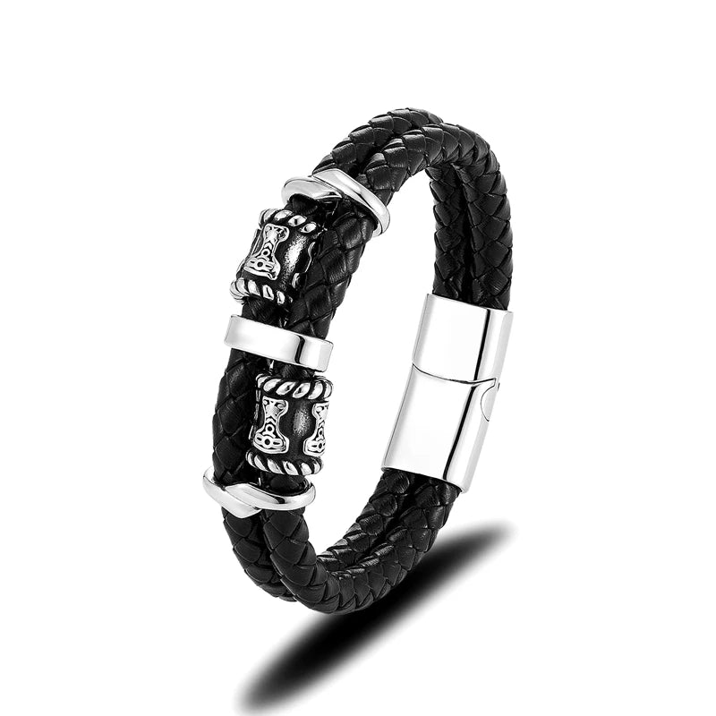 Thor's Hammer Mjolnir Stainless Steel Bracelet - Odin's Shore