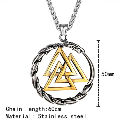 Dragon Valknut Necklace