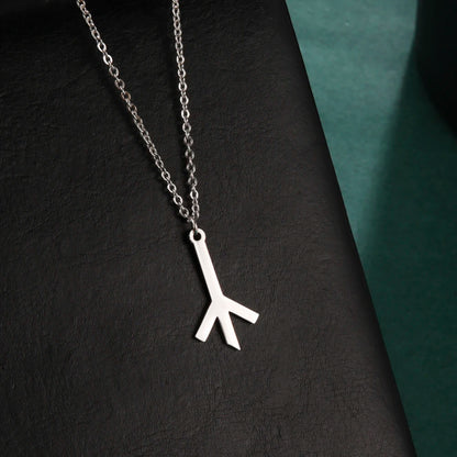 Algiz Rune Necklace – Stainless Steel Norse Protection Pendant