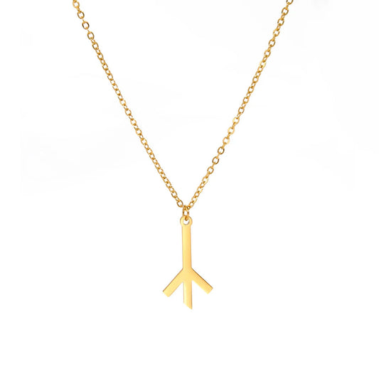 Algiz Rune Necklace – Stainless Steel Norse Protection Pendant