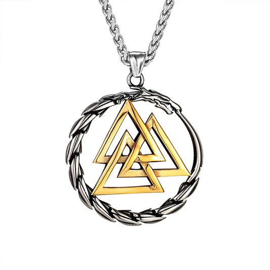 Dragon Valknut Necklace