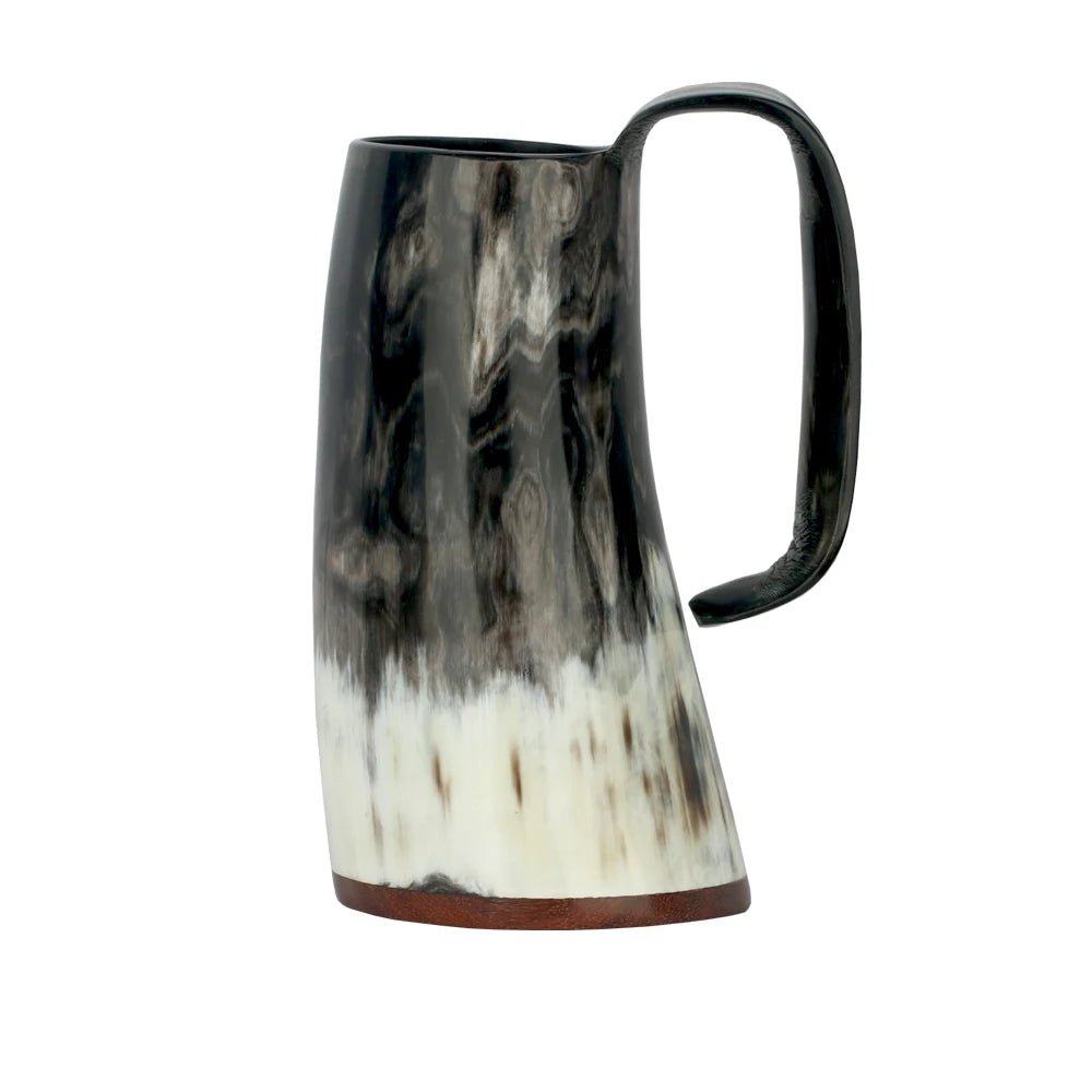 Natural Buffalo Horn Viking Mug – Handmade Norse Drinking Cup