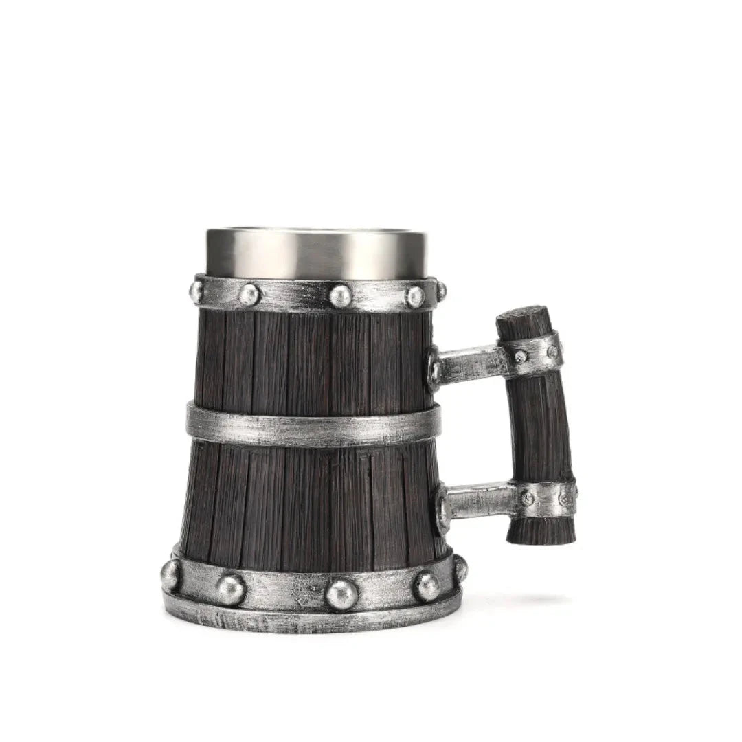 Viking Wood Style Beer Mug