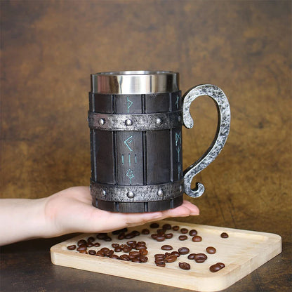 Stainless Steel Viking Beer Mug