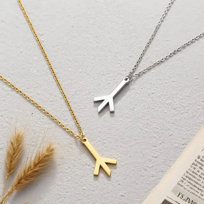 Algiz Rune Necklace – Stainless Steel Norse Protection Pendant