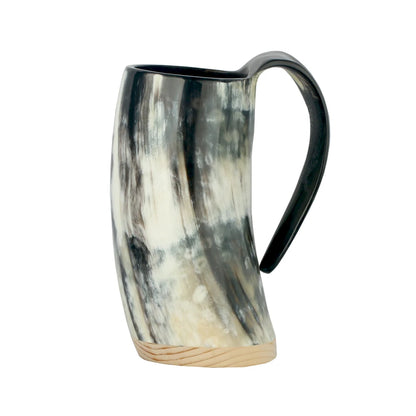 Natural Buffalo Horn Viking Mug – Handmade Norse Drinking Cup