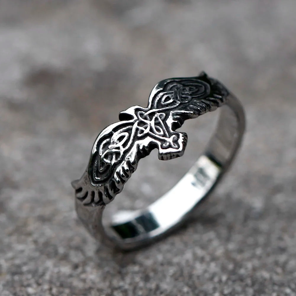 Viking Eagle Ring – Scandinavian-Inspired Steel Jewelry