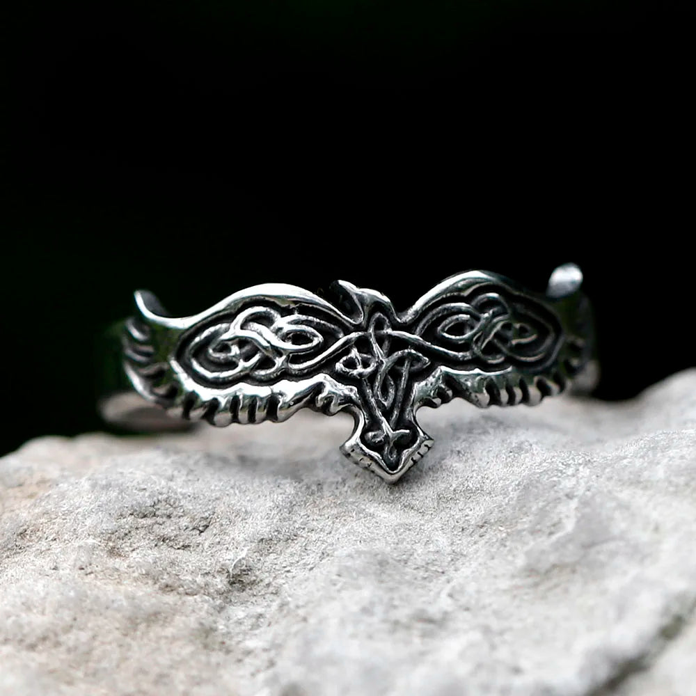 Viking Eagle Ring – Scandinavian-Inspired Steel Jewelry