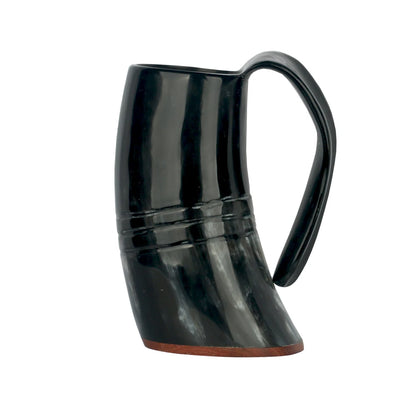 Natural Buffalo Horn Viking Mug – Handmade Norse Drinking Cup