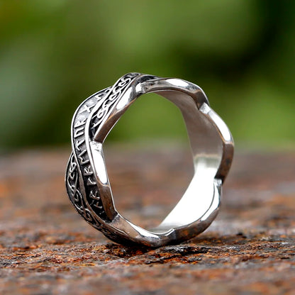 Viking Rune Ring – Nordic Celtic-Inspired Steel Band