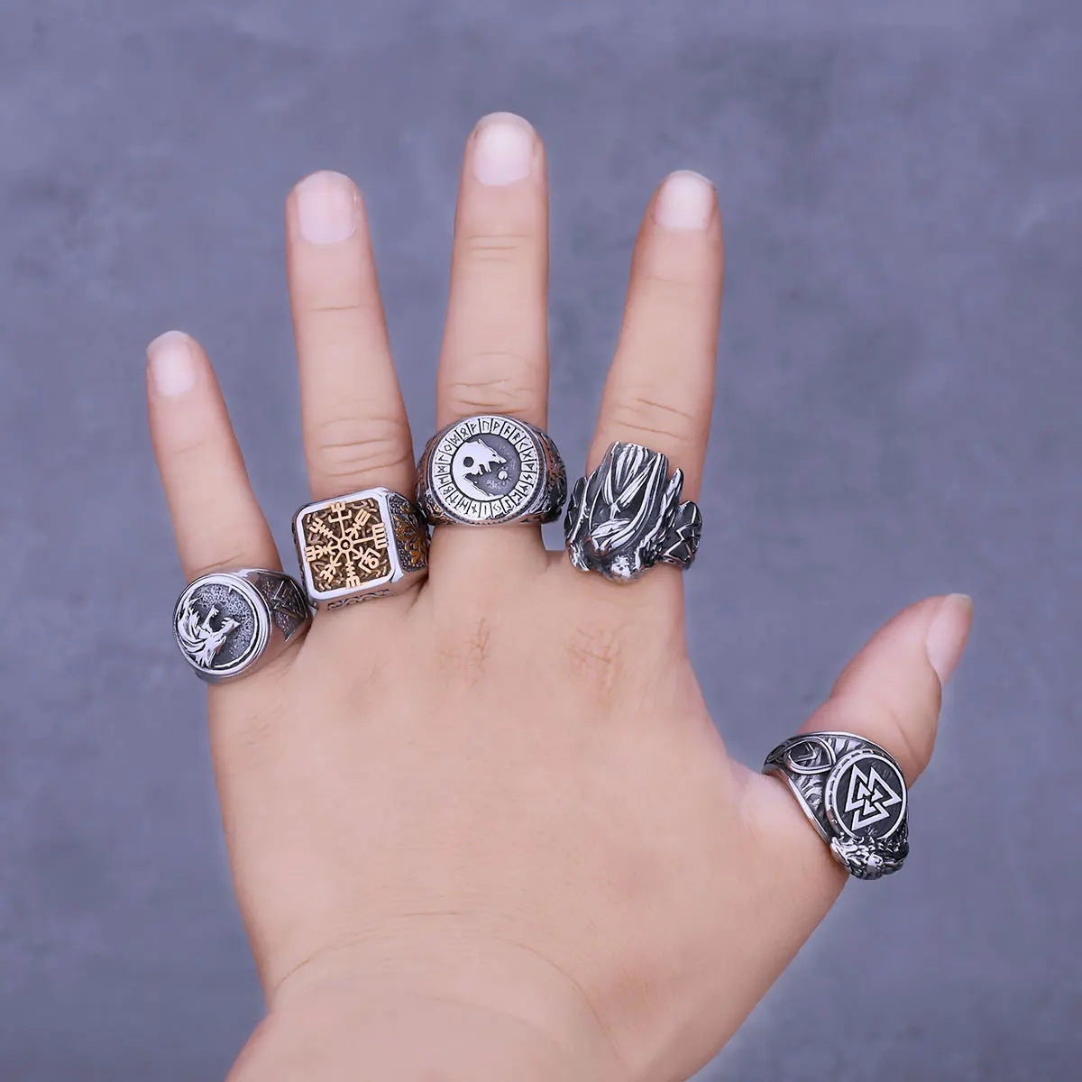 Nordic Viking Stainless Steel Rings