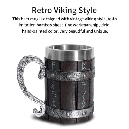 Stainless Steel Viking Beer Mug