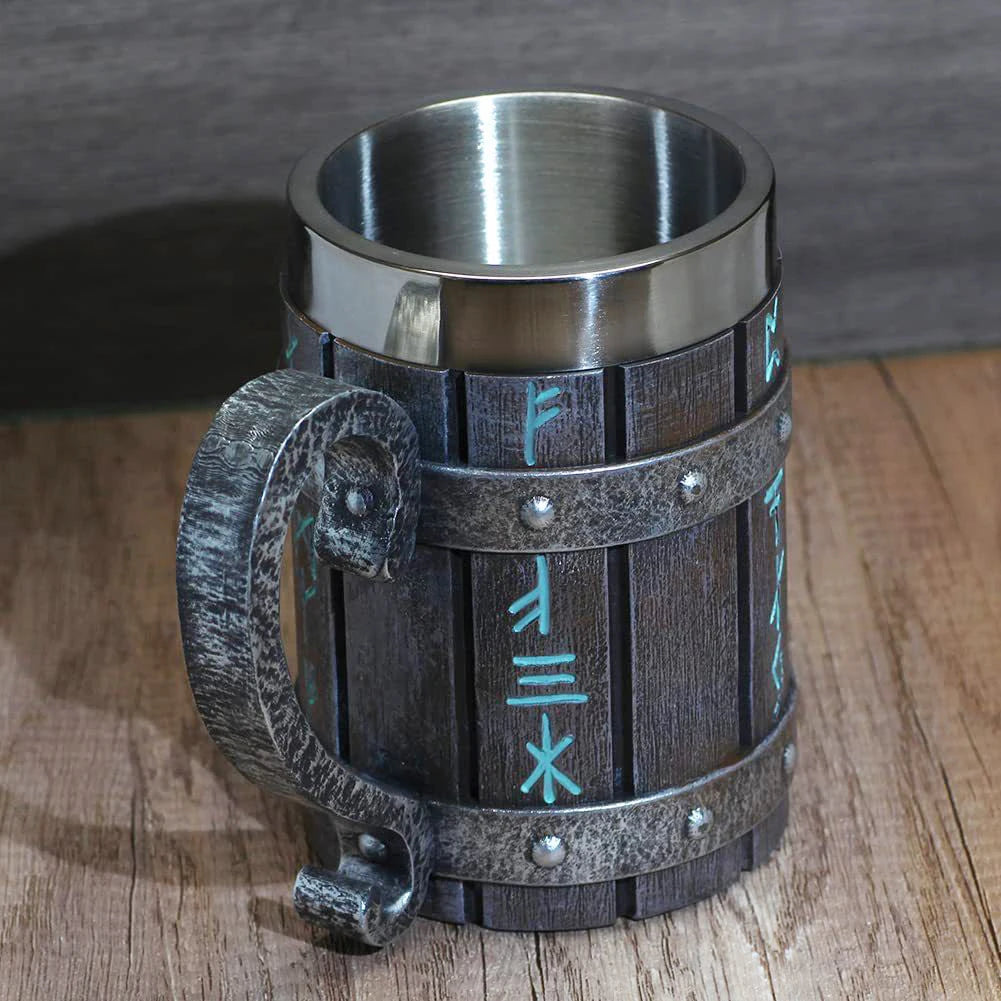 Stainless Steel Viking Beer Mug