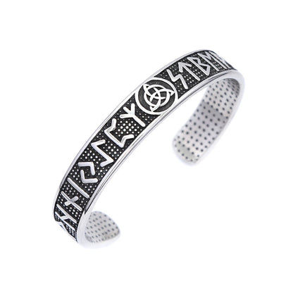 Viking Compass Cuff Bracelet – 316L Stainless Steel Norse Jewelry