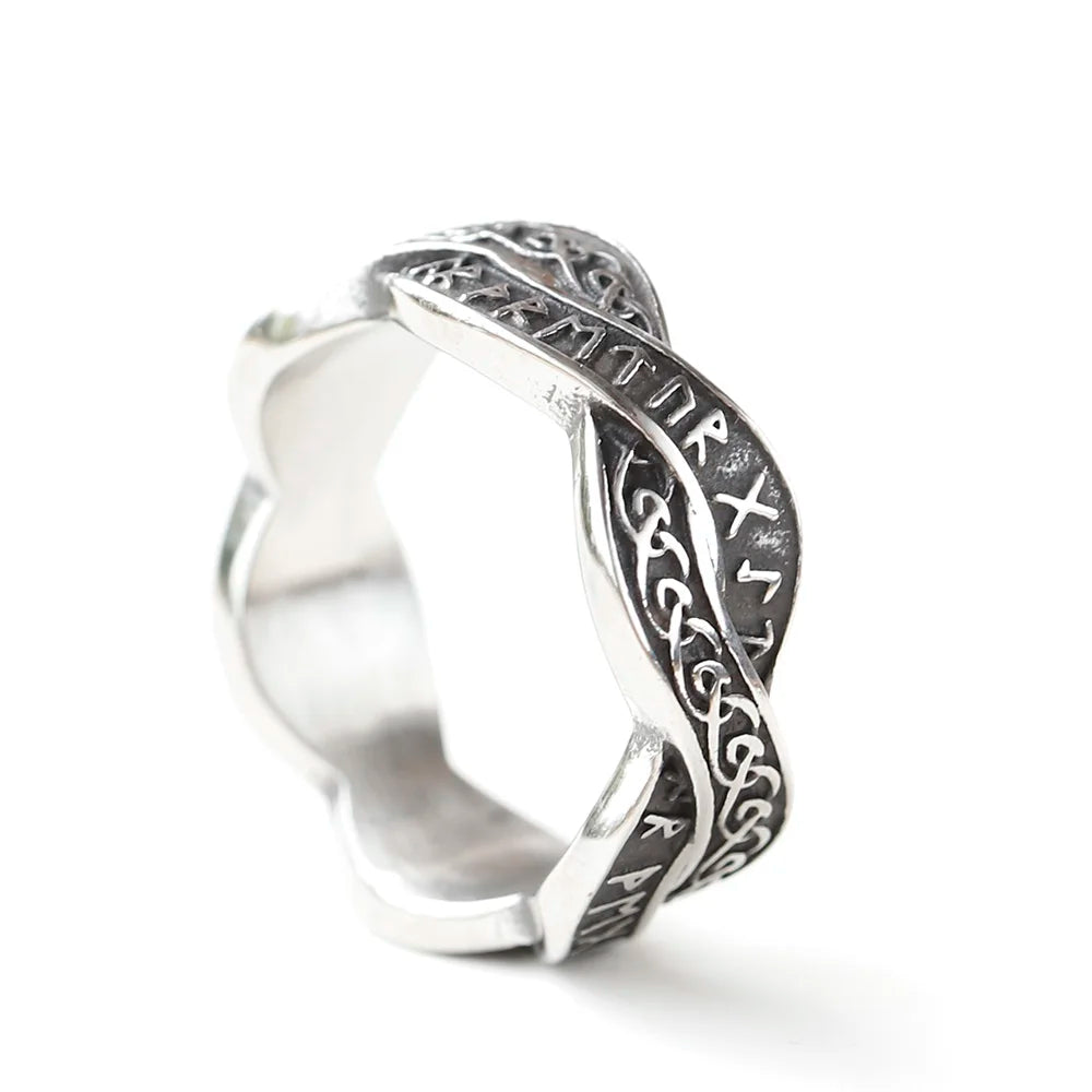 Viking Rune Ring – Nordic Celtic-Inspired Steel Band