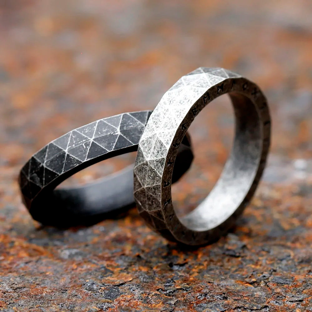 Stainless Steel Viking Rune Ring – Symbol of Heritage & Strength