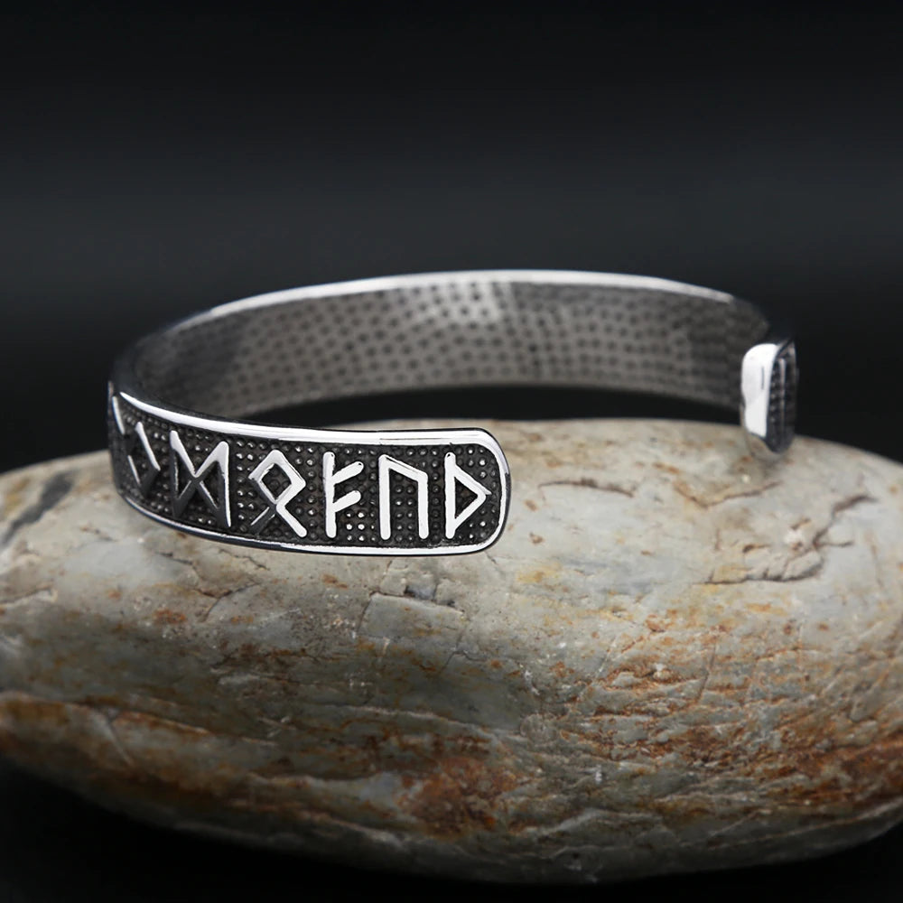 Viking Compass Cuff Bracelet – 316L Stainless Steel Norse Jewelry
