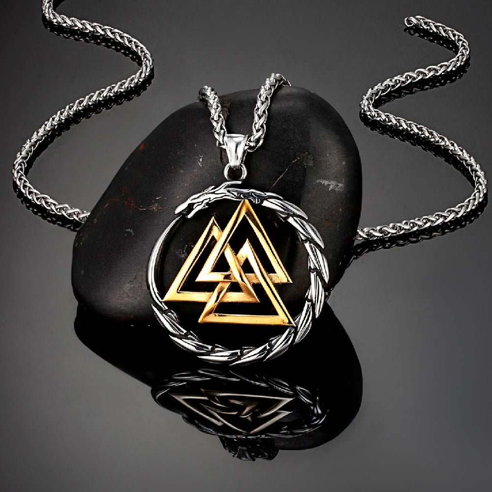 Dragon Valknut Necklace - Odin's Shore