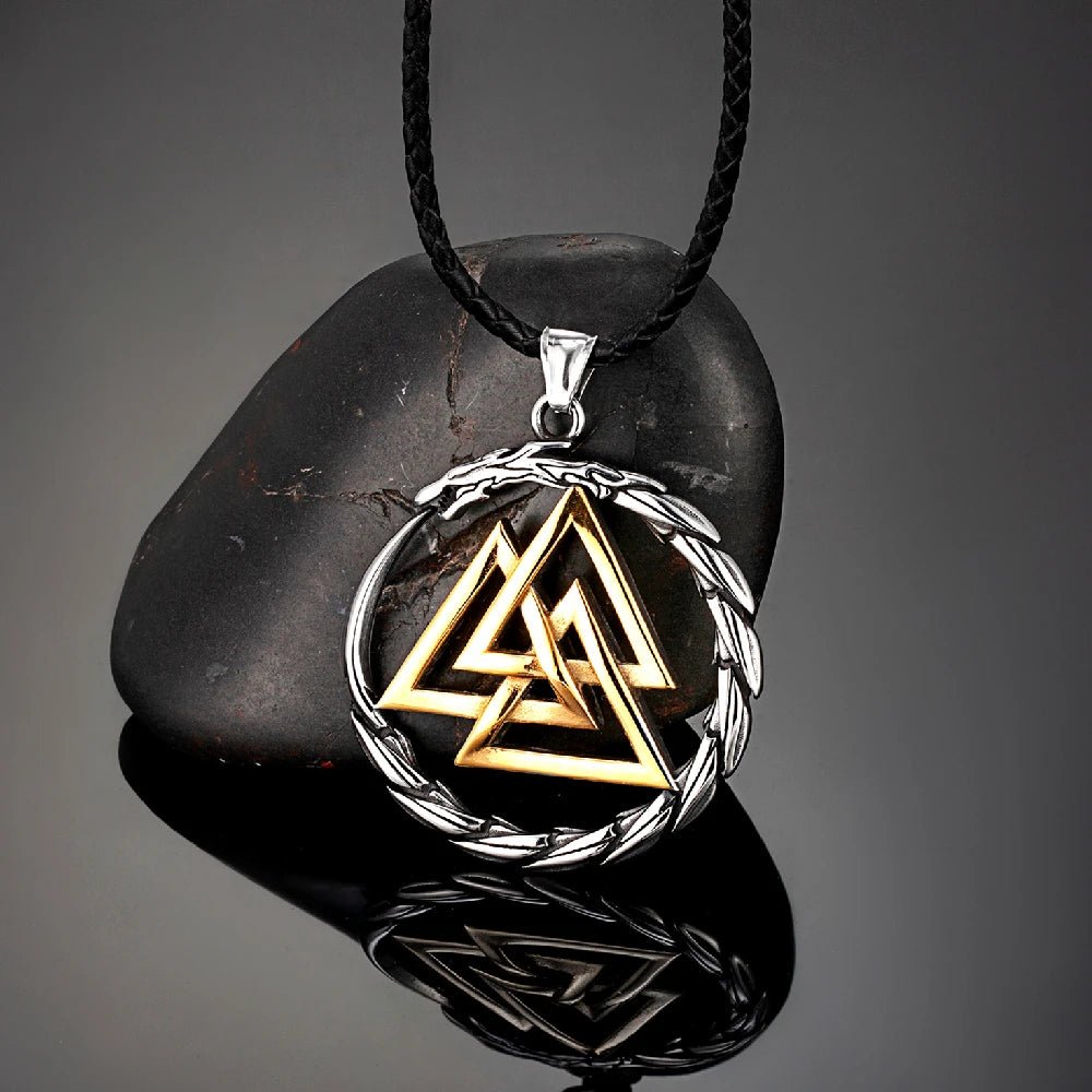 Dragon Valknut Necklace - Odin's Shore