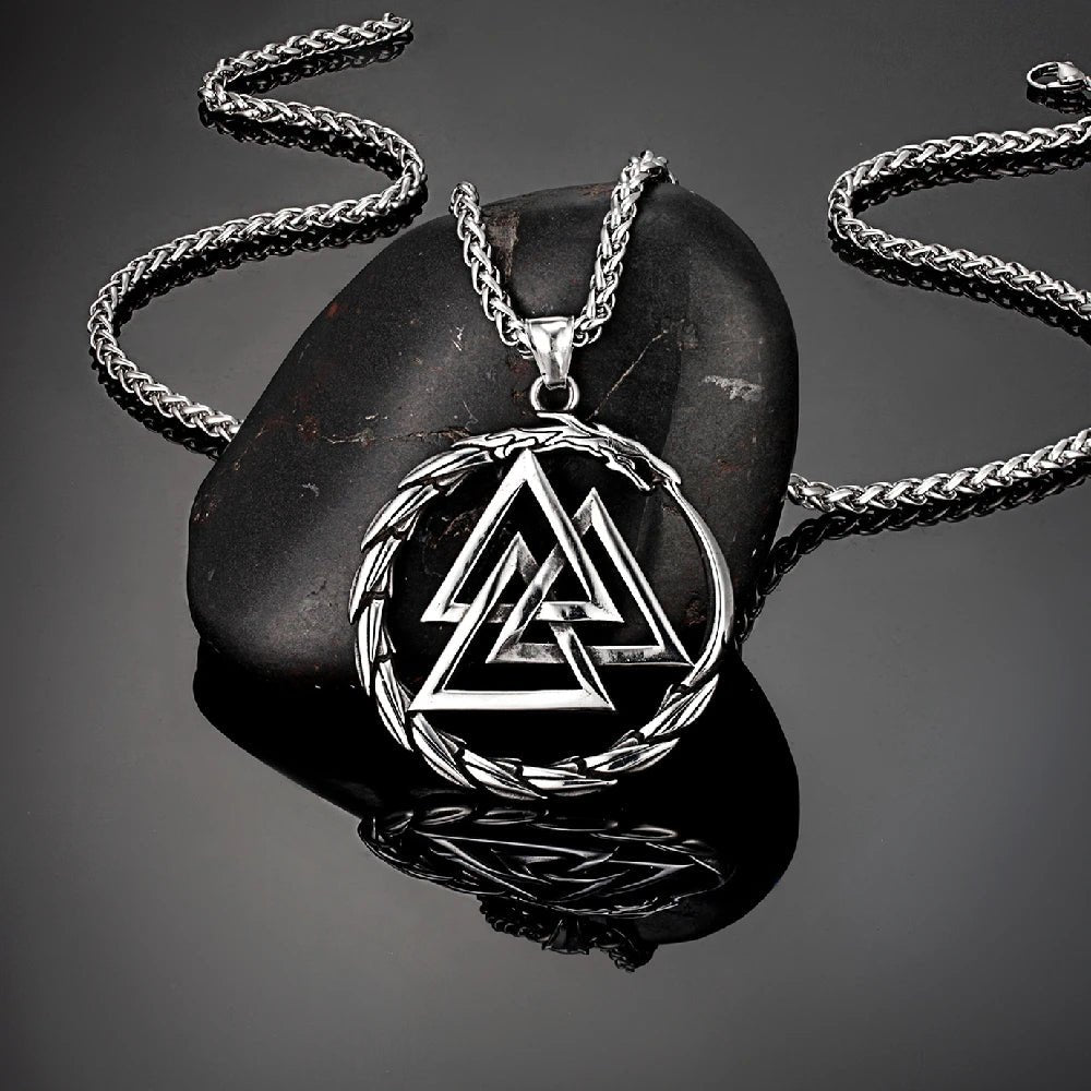 Dragon Valknut Necklace - Odin's Shore