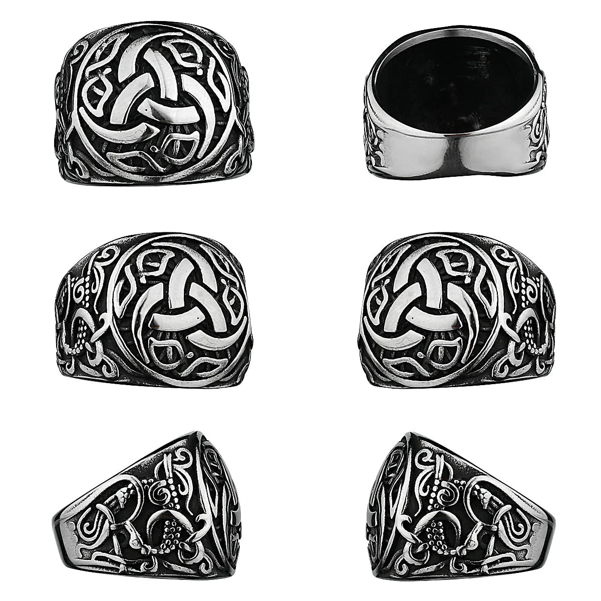 Nordic Viking Stainless Steel Rings - Odin's Shore