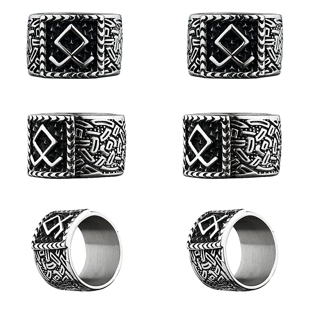 Nordic Viking Stainless Steel Rings - Odin's Shore