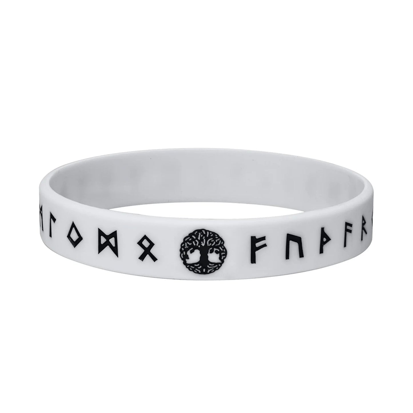 Norse Runes Soft Silicone Rubber Wristband - Odin's Shore