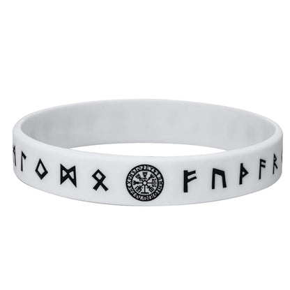 Norse Runes Soft Silicone Rubber Wristband - Odin's Shore