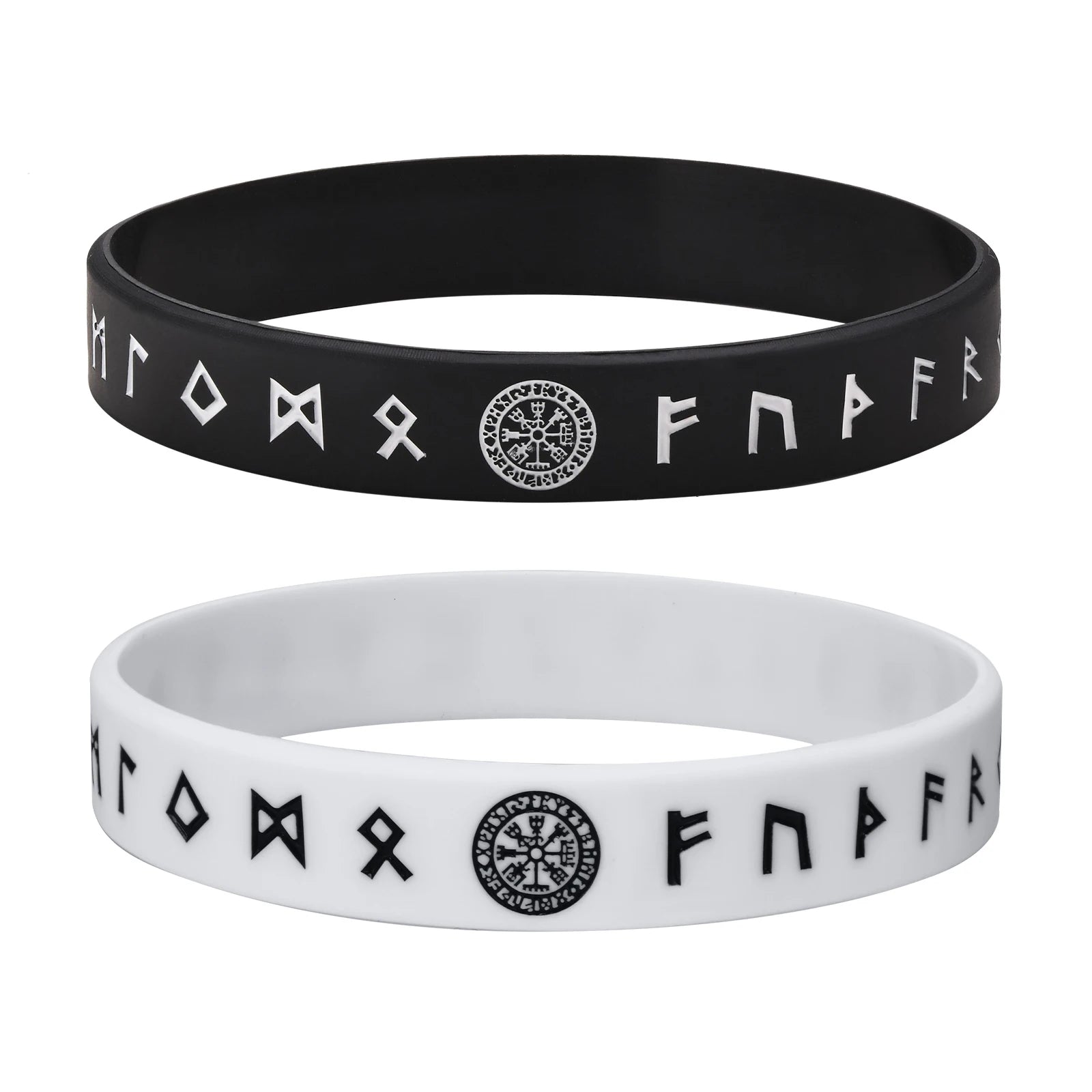 Norse Runes Soft Silicone Rubber Wristband - Odin's Shore