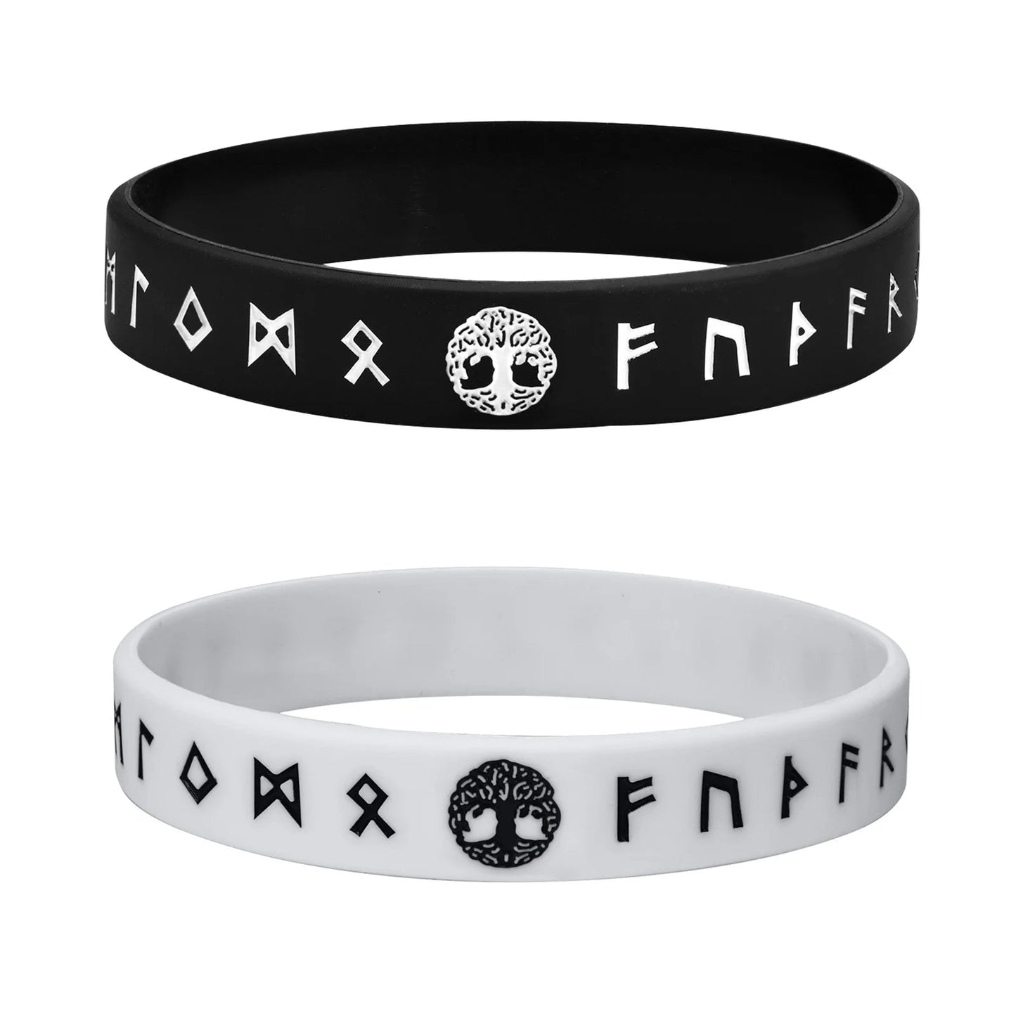 Norse Runes Soft Silicone Rubber Wristband - Odin's Shore