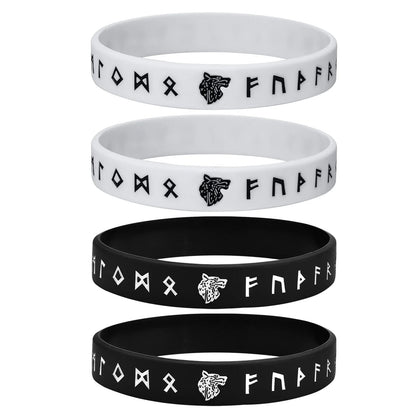 Norse Runes Soft Silicone Rubber Wristband - Odin's Shore