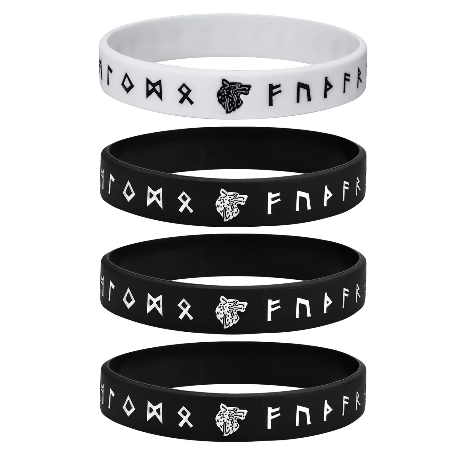 Norse Runes Soft Silicone Rubber Wristband - Odin's Shore