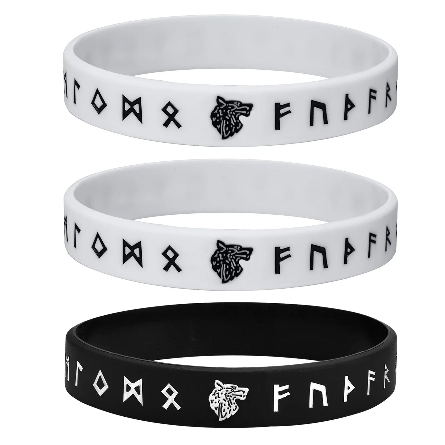 Norse Runes Soft Silicone Rubber Wristband - Odin's Shore