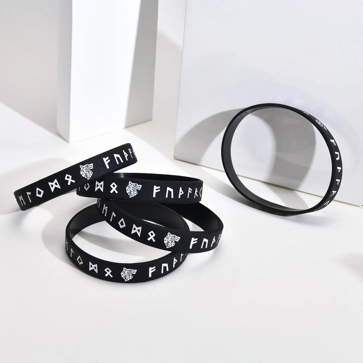 Norse Runes Soft Silicone Rubber Wristband - Odin's Shore