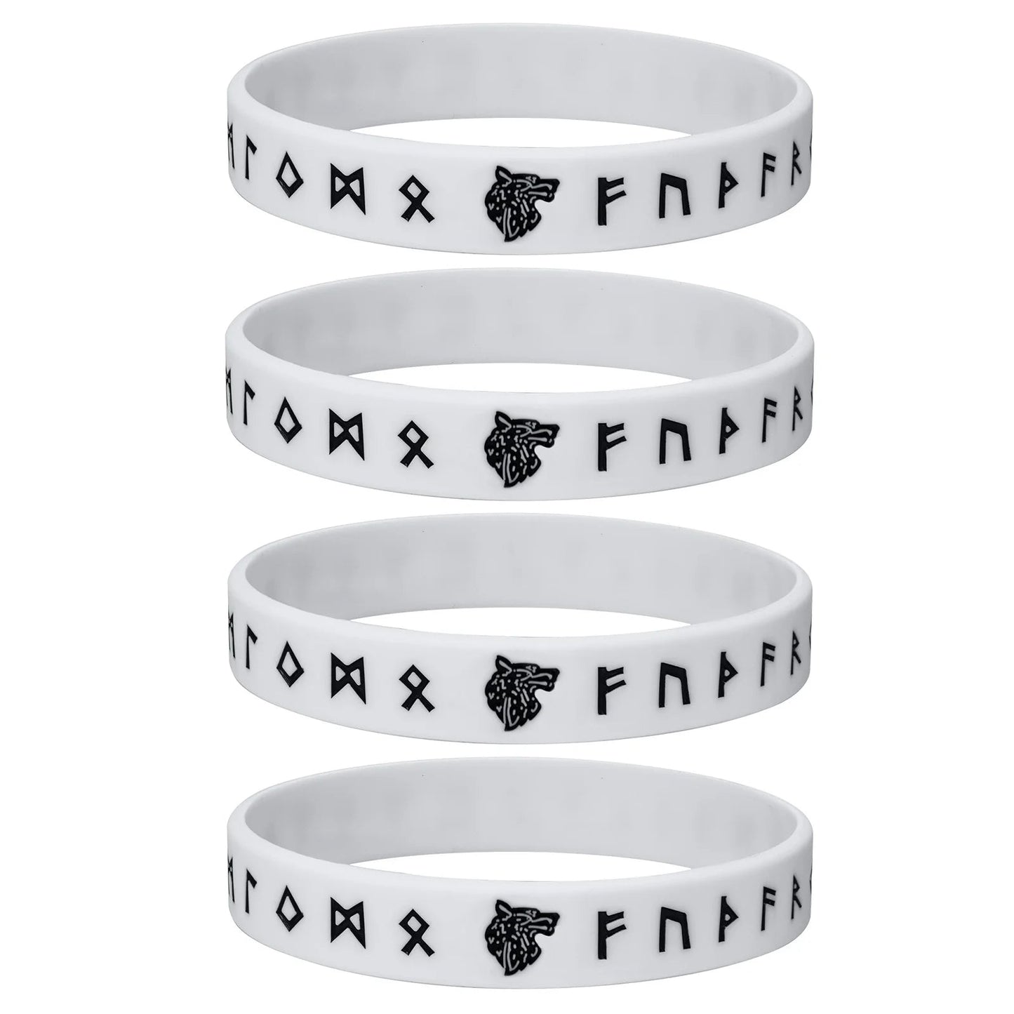 Norse Runes Soft Silicone Rubber Wristband - Odin's Shore