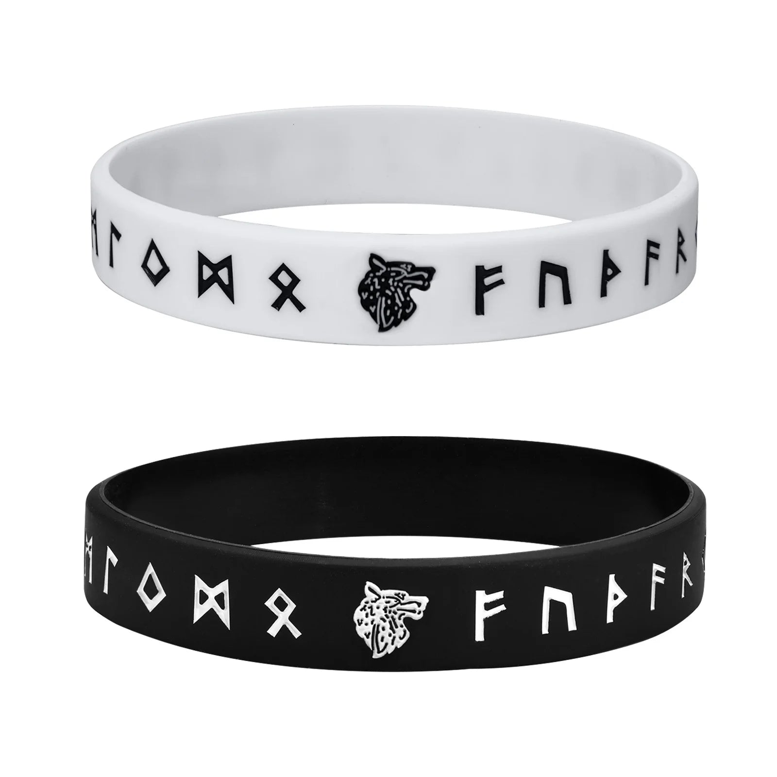 Norse Runes Soft Silicone Rubber Wristband - Odin's Shore